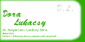 dora lukacsy business card