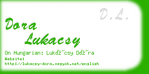 dora lukacsy business card